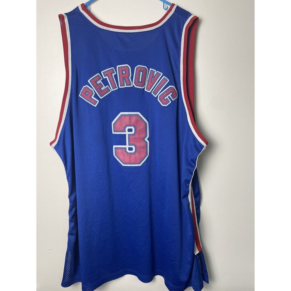 VTG Mitchell & Ness New Jersey Nets 92-93 Drazen Petrovic 3 Throwback Mens 3XL